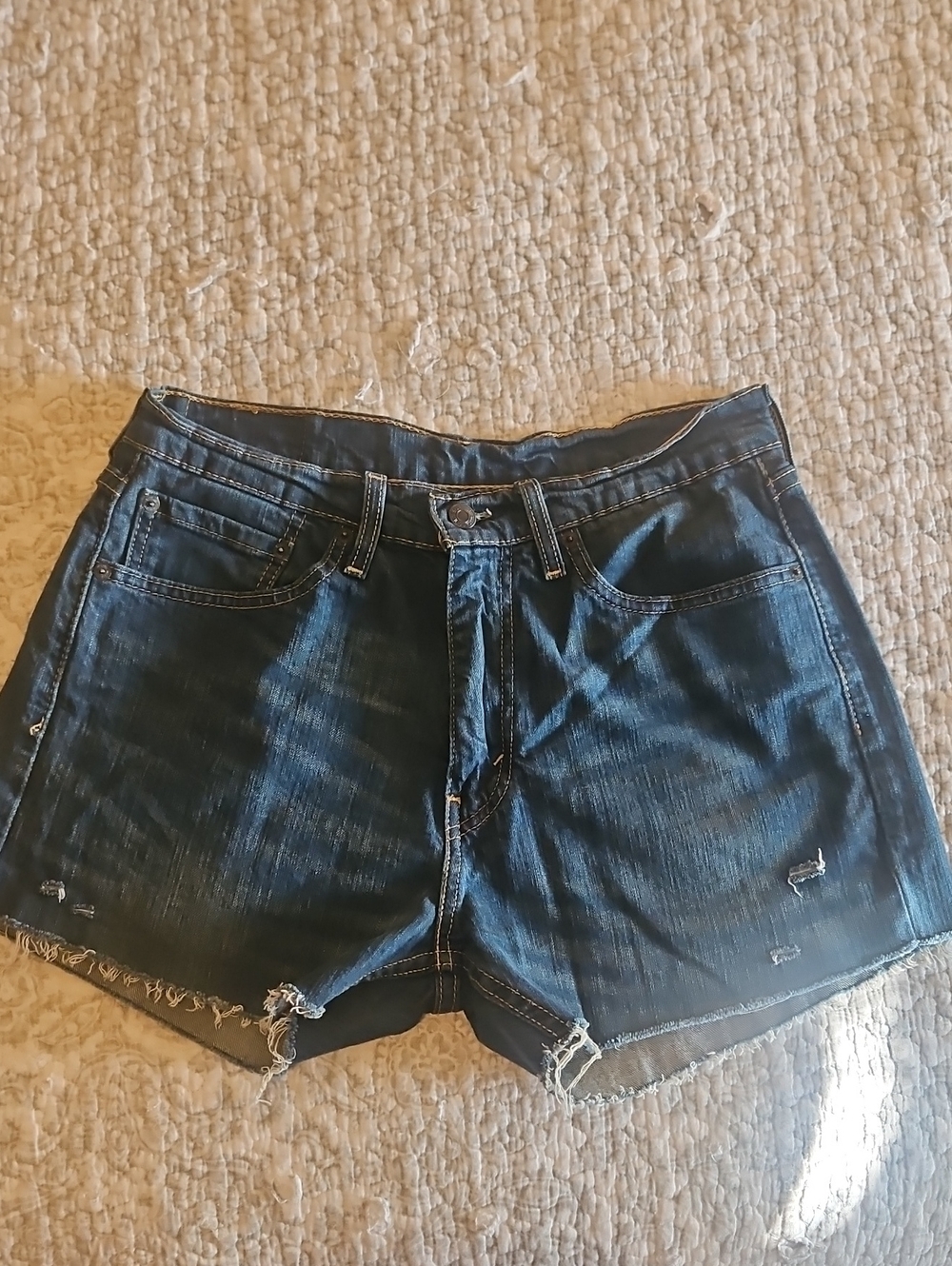 Levi's Dark Blue Women's Denim Cutoff Shorts